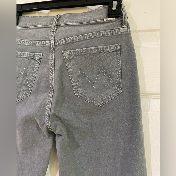 Mother The Weekender Fray Jeans In Lead Gray Light Wash Size 24 Flare Preppy - Picture 10 of 16